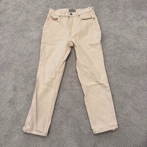 Everlane Cheeky Jeans, Ivory/Cream, Size 28